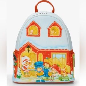 Loungefly Strawberry Shortcake And Friends Caroling Holiday Mini Backpack